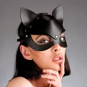 Mask - Leather Catwoman Masks Fetish Face Bondage Adjustable Mask Cosplay Porn  Costume | eBay