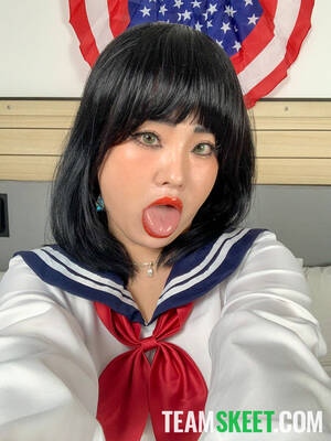 Japanese Schoolgirl Cosplay Blowjob - Japanese Schoolgirl Jooni Kim Shows Off Her Amazing Cock Sucking Skills  photos (Dragon Cock Pov) / MILF Fox