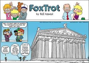 foxtrot porn toons free - The Parthenon's columns make the Sunday funnies! FoxTrot, 1.5.14