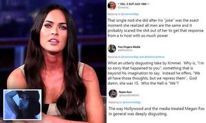 Megan Fox Porn Porn - Twitter users come to Megan Fox's defense after 'disgusting' 2009 Jimmy  Kimmel interview resurfaces | Daily Mail Online