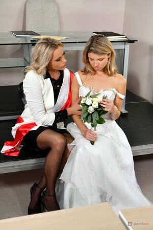 bride gina - Gina Gerson, Brittany Bardot - Bride to be gets DP\\'d after getting caught  in lesbo fling at the alter