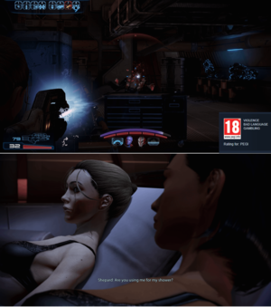 Lesbian Sex Scene Mass Effect Gameplay - Mass Effect Liara T'soni Escena de sexo lÃ©sbico Romance - XAnimu.com