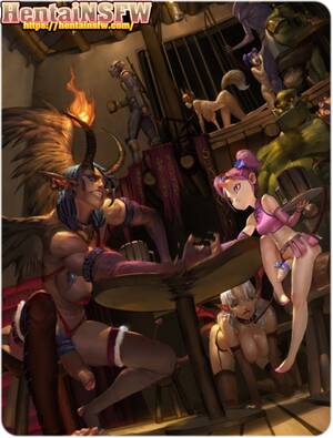 Futanari Fantasy Porn - Full color uncensored xxx futa oppai hentai fantasy art of futanari babes  in a sex game tavern. - Hentai NSFW
