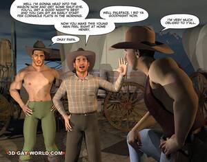 3d Gay Cowboy Porn - Gay cowboys adventures ï¿½ horsey style: rare 3D gay comics and anime fantasy  about gay hunks hardcore experiments outdoors in the Wild West