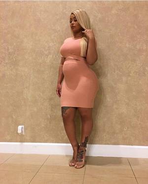 blonde dress interracial - Pretty in Pink: Blac Chyna's Pregnancy Looks