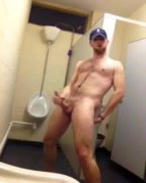 caught naked big cock - Big Dick Stud Caught Naked in Public Washroom - ThisVid.com
