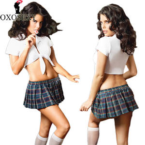 Dance School Porn - OXOSEXY 2017 t-shirt+mini skirt porn student uniform sexy lingerie hot  cosplay Schoolgirl