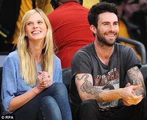 Anne Vyalitsyna Having Sex - Adam Levine is in heaven as he takes in a game with girlfriend Anne  Vyalitsyna | Daily Mail Online