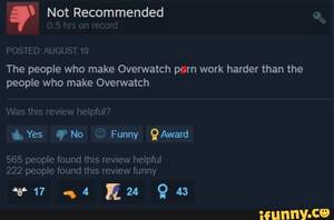 Make Overwatch Porn - Not Recommended POSTED: AUGUST 10 The people who make Overwatch porn work  harder than the people