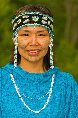 Anchorage Alaska Women Porn - Yupik woman in native costume at the Alaska Native Heritage Center,  Anchorage, Alaska