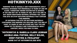 Hotkinkyjo Anal Lesbians - Hotkinkyjo & Isabella Clark lesbian double anal fisting, belly bulge, deep  fisting & prolapse - XVIDEOS.COM