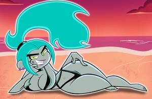 Danny Phantom Porn Belly Button - Rule 34 - beach belly button big breasts bikini blue hair danny phantom  earrings ember mclain eyelashes female female only fire hair flaming hair  ghost ghost girl green eyes grimphantom laying on