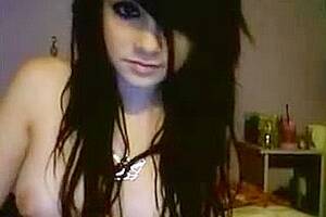 black and emo porn - Black-haired emo girl pounded herself on webcam - Upornia.com