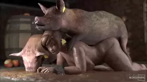 Japanese Pig Sex - animation pig dominant sex girl submissive - Cartoon Porn