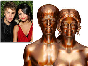 Justin Bieber And Selena Gomez Porn - Justin Bieber and Selena Gomez nude statue unveiled by controversial artist  Daniel Edwards â€“ New York Daily News