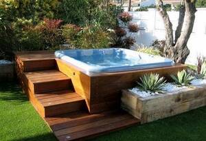 homemade back yard hot tub porn - 30 Awesome Hot Tub Enclosure Ideas for Your Backyard | Hot tub landscaping, Hot  tub garden, Hot tub patio