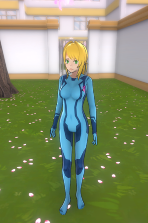 Gmod Samus Aran Porn - Knowing how much Alex is obsessed with Zero suit Samus, this easteregg is  just creepy 0_0 : r/Osana