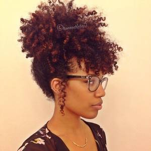 Curly Glasses Porn Ebony - Easy Pineapple Updo for Natural Hair Curly Nikki Natural Hair Styles and  Natural Hair Care