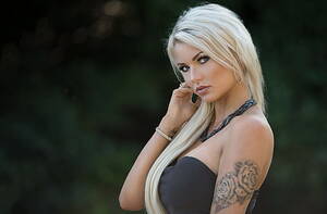Blue Eyed Blonde Porn Tattoos - HD wallpaper: women, model, tattoo, blonde, blue eyes, beautiful woman,  young adult | Wallpaper Flare