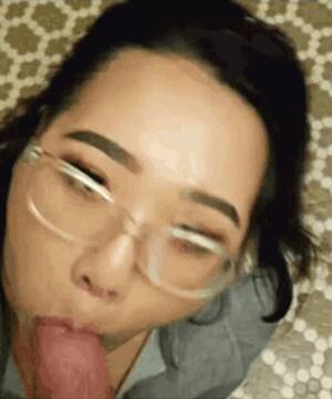 asian teen glasses facial - Who is this / full video of Asian woman, blowjob, cum facial, glasses, gray  top? - LOVELYYBONNES #1034939 â€º NameThatPorn.com
