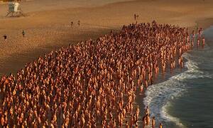 candid camera nude beach xxx - Spencer Tunick nude photo shoot: People strip down naked at Bondi Beach for  skin cancer awareness | Daily Mail Online