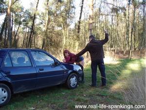 car bare bottom spanking - julie gets a severe otk spanking for indecent behaviour. The hardest  spanking she ever got!
