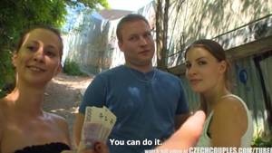 czech public - CZECH COUPLES Young Couple Takes Money for Public Foursome