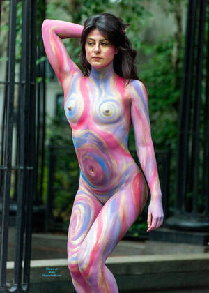 full naked body painting pussy - Nude Body Painted - Artistic Nude, Brunette Hair, Erect Nipples, Exposed In  Public Â· Previous Full