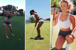 golf loan - Bikini-clad golfers of Instagram are driving people wild with their  lingerie golfing snaps