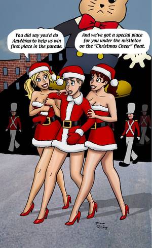 forced tranny cartoon - sissy santa girl