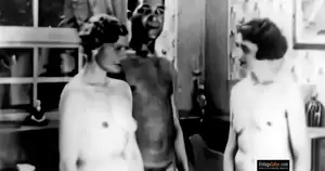 1930s Vintage Porn 1930 Interracial - Black Driver Fucks 2 White Girls in 1930s Vintage Interracial Threesome