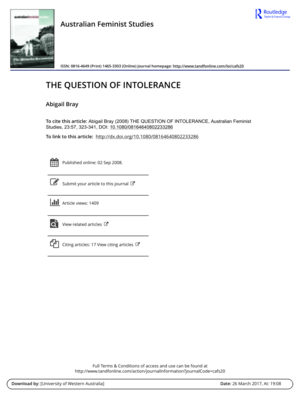 Amy Reid Almost Jailbait - PDF) The Question of Intolerance