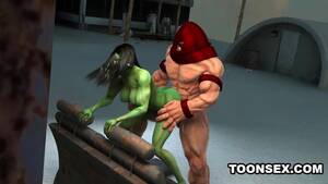 3d hulk sex cartoon - 3D Juggernaut fucks the super sexy She-Hulk - Hentai City