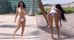 Big Bikini Tit Kim Kardashian Porn - Kim Kardashian â€“ Beautiful Boobs and Big Ass in a Tiny Bikini in the  Caribbean - Hot Celebs Home