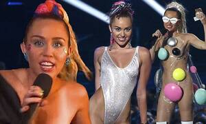Miley Cyrus Big Tits - Miley Cyrus slips her nipple past live TV censors during VMAs 2015 | Daily  Mail Online