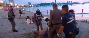accidental beach nudity - Police detain naked German man on Pattaya Beach | Thaiger