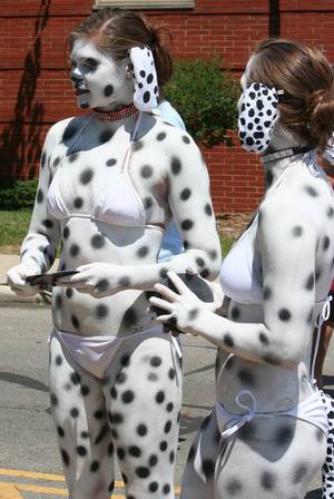 Latex Fursuit Porn - dalmatian girls