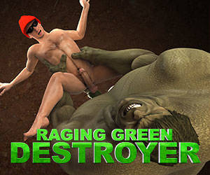 Gay Monster Porn Game - Raging Green Destroyer