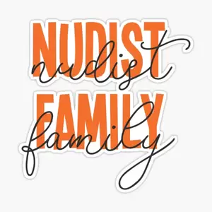 Family Nudism Sex Porn - Nudist Family Orange Typography\