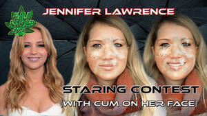 facial fake - Jennifer Lawrence - Staring Contest (with cum on her face) | 100 TOKENS |  FAKE | DeepFake Porn Video - MrDeepFakes