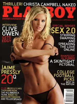 Jaime Pressly Xxx Porn - Playboy September 2007, playboy magazine, interview with clive ow