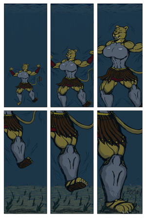 Anthro Shark Porn Vore - Muscle lioness macro/vore comic, pg. 3