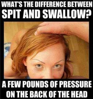 Nasty Dirty Sex Memes - Difference between spit and swallow â€“ meme. Laugh your self out with  various memes that we collected around the internet.