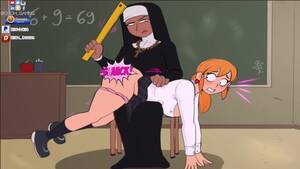 anime big ass spanked - Confession Booth! Animated Big Booty Nun Spanks School Girl Front Of Class  Porn Video