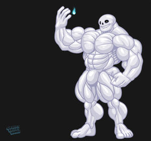 Majic Porn Undertale - fire flame full-length_portrait full_length magic male monster muscles  muscular portrait sans sans_(undertale
