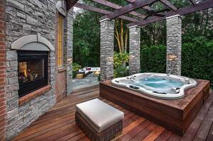 homemade back yard hot tub porn - 40+ Outstanding Hot Tub Ideas To Create A Backyard Oasis | Hot tub backyard,  Hot tub garden, Hot tub deck