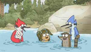 hentai lesbian regular show - Margaret should stay under the water since she is topless today! â€“ Regular  Show Porn