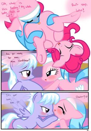 mlp lesbian licking - Rule 34 - aloe (mlp) cloud chaser (mlp) comic dialog earth pony equine  female female only friendship is magic fur hi res horse licking lotus  blossom multiple females my little pony pegasus