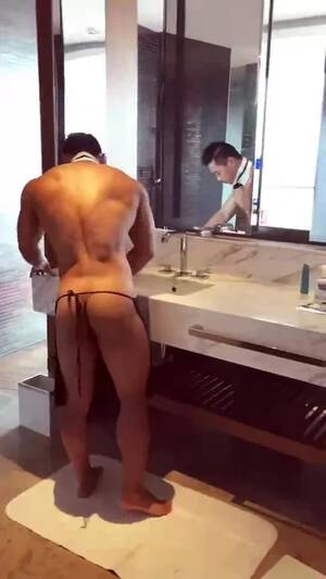 naked asian cooking - NAKED COOKING: asian naked man cleaning - ThisVid.com