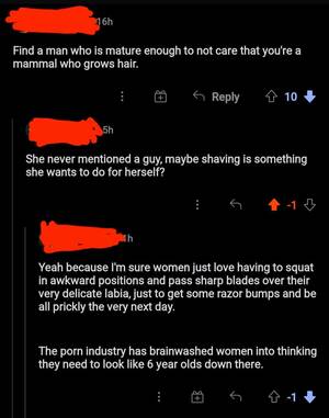 Mature Porn No Hair - OP was asking general advice on shaving their pubic hair. Apparently  there's no possible reason for a woman to want to shave, a guy has to be  involved somehow : r/NotHowGirlsWork